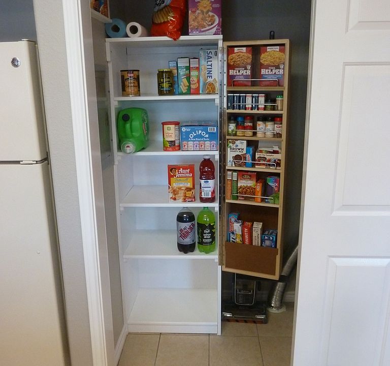 Swinging shelf with spice rack and dry storage