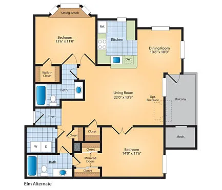 Floor plan B1D