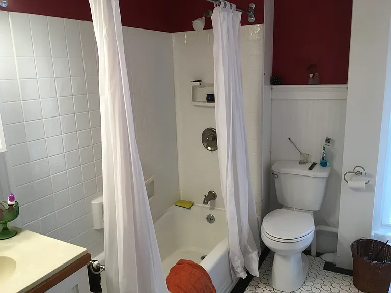 Shower and bath combination.
