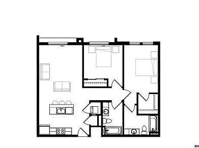 Floor plan 2 Bedroom G
