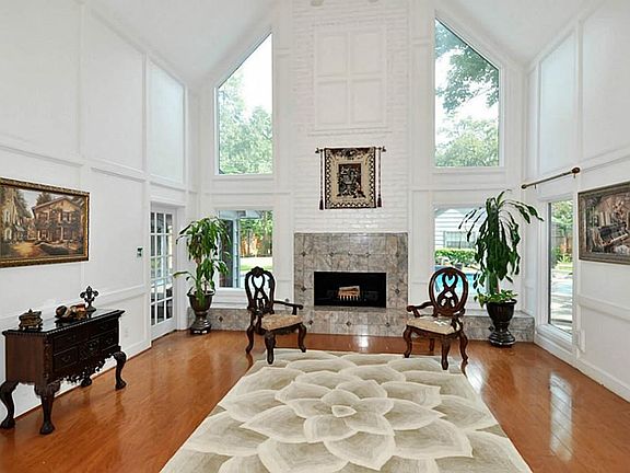 Dramatic  2-Story Great Room Handsome Fireplace