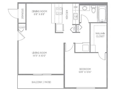 Floor plan 1AR