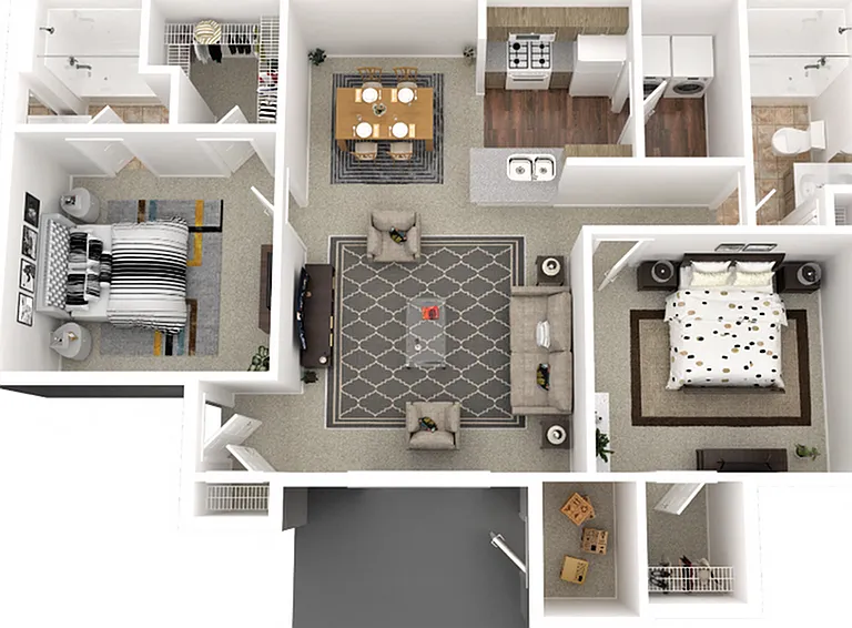 2 Bedroom 2 Bath 1128 SQFT 2 Bedroom 2 Bath 1128 SQFT