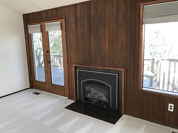 Living Room with French Doors to Deck