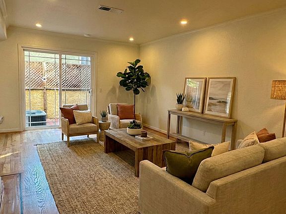 Virtually staged living room