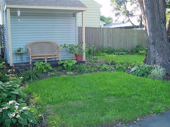 Perennial garden in back yard