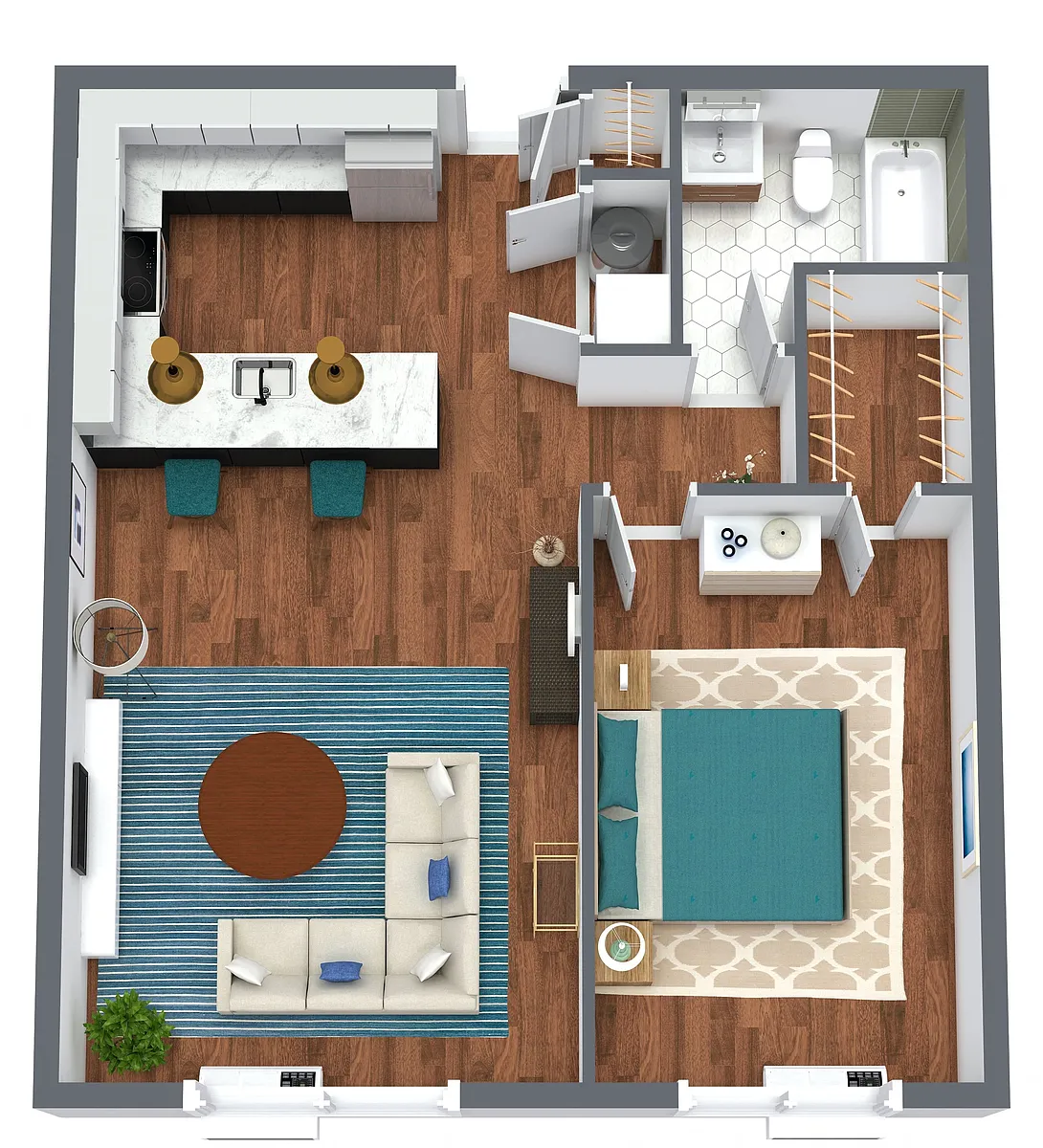 Floor plan 1 Bedroom Standard