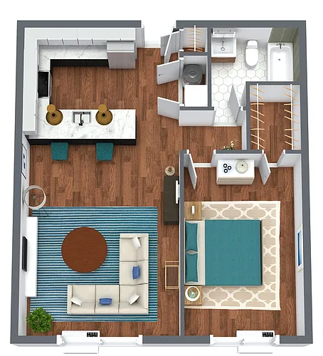 Floor plan 1 Bedroom Standard