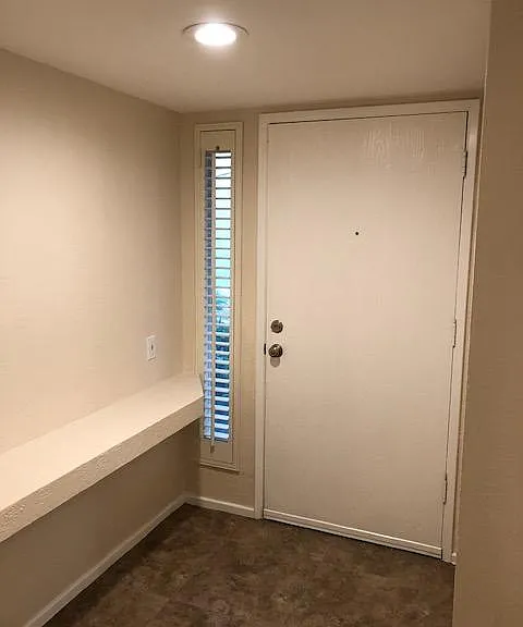 Front Door at entry hall with built in!
