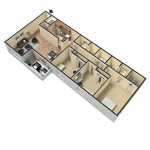 Floor plan Three Bedroom