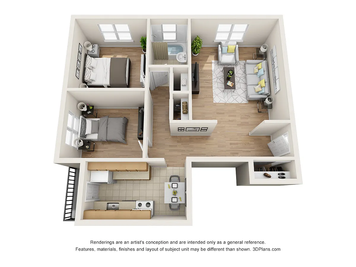 Floor plan 2 Bedroom
