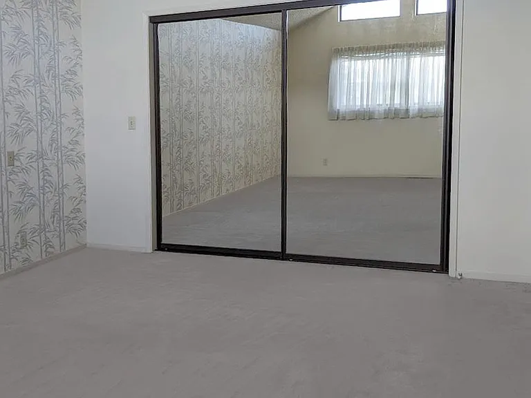 Mirror doors to the walk in closed/ dressing area in the primary suite