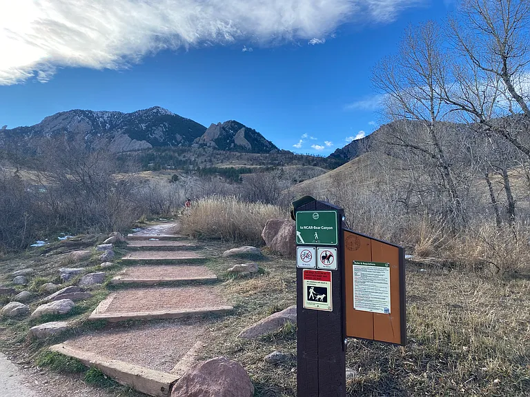 just minutes walk to this trail in Bear Canyon. We're also just below NCAR so you can drive up there quickly and access several other trails.