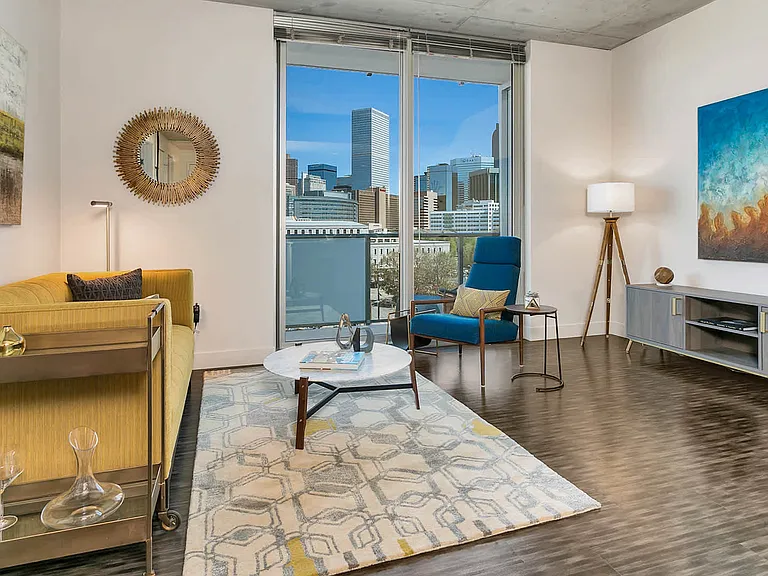 Living Room with Balcony and Hard Surface Flooring