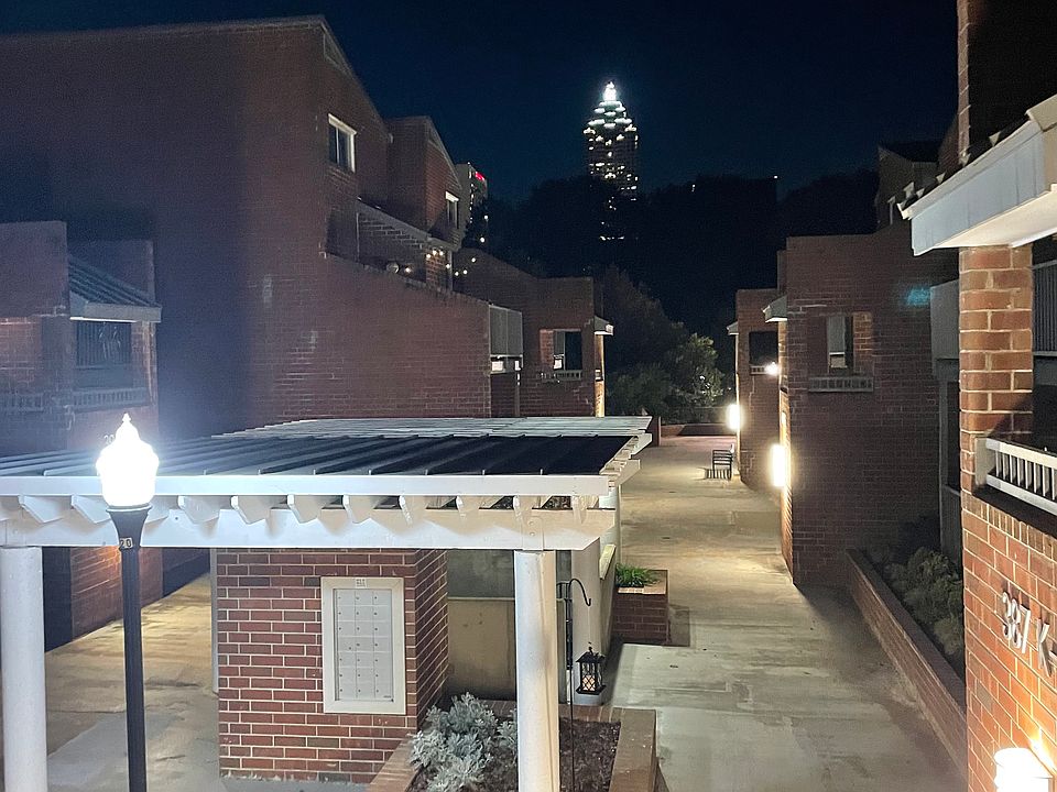 Night view from front door.