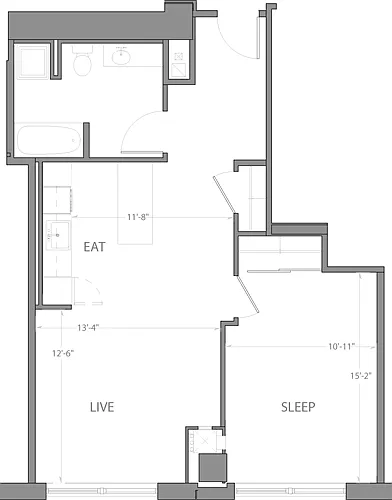 Floor plan 1 Bedroom H