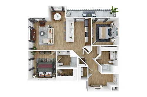 Floor plan 2X2 B3
