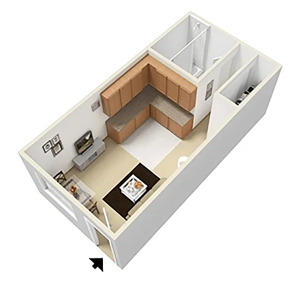 Floor plan Yucca - Studio