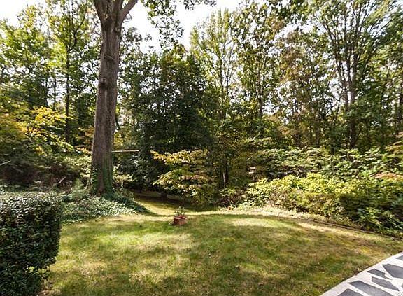 Landscaped backyard.