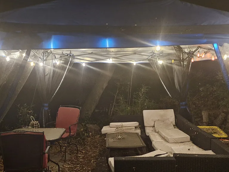nighttime gazebo