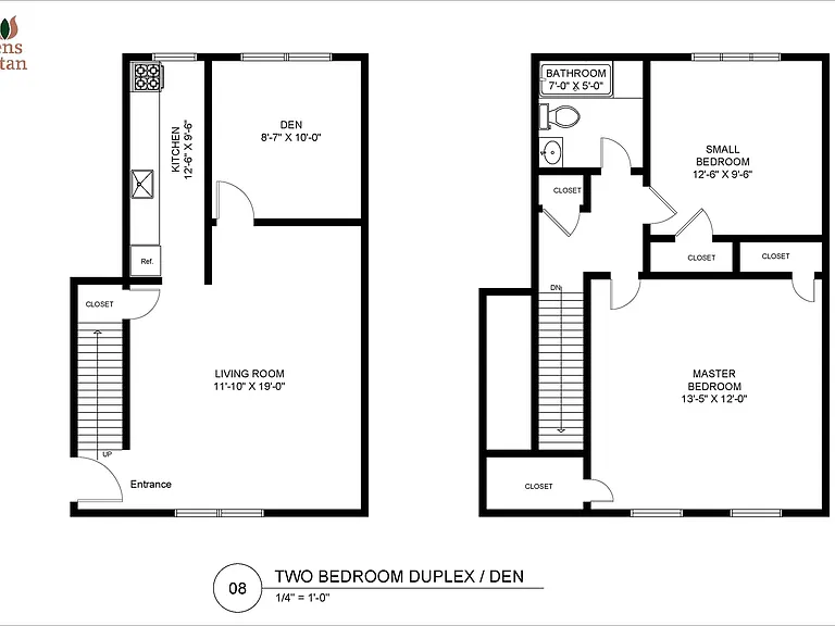 2 bedroom duplex w/ den 2 bedroom duplex w/ den