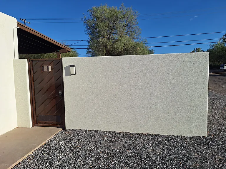 Private entrance with keypad. Guests can park here.