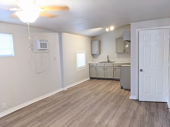 kitchen and living area