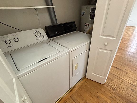 washer and dryer behind closet doors