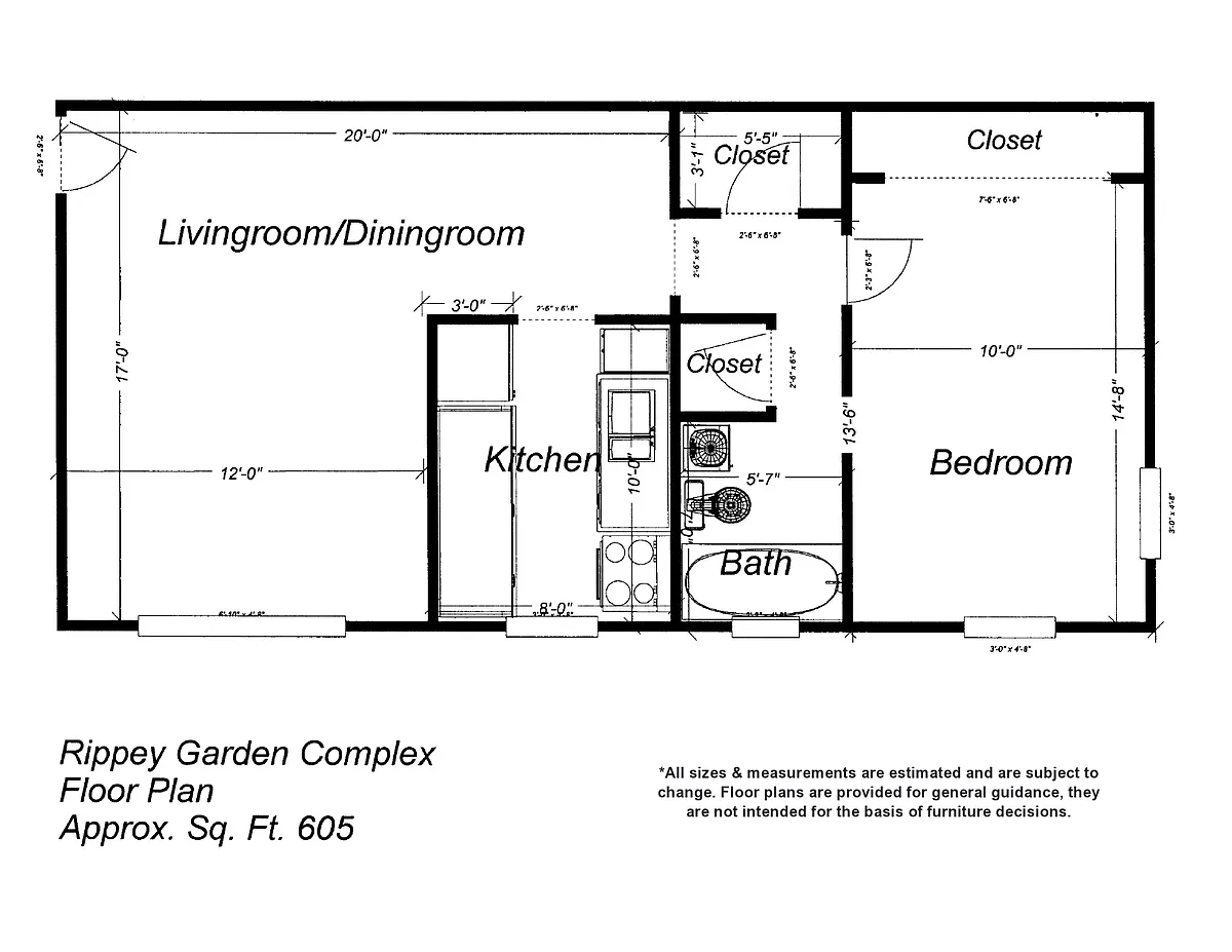 Floor plan 5631 Rippey - A3 - Available Now