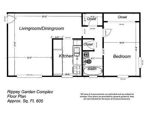 Floor plan 5627 Rippey St - A3 - Available 9-1-2026