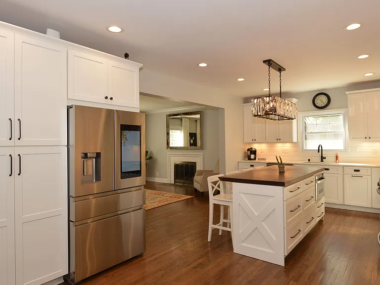 Updated kitchen with stainless steel appliances