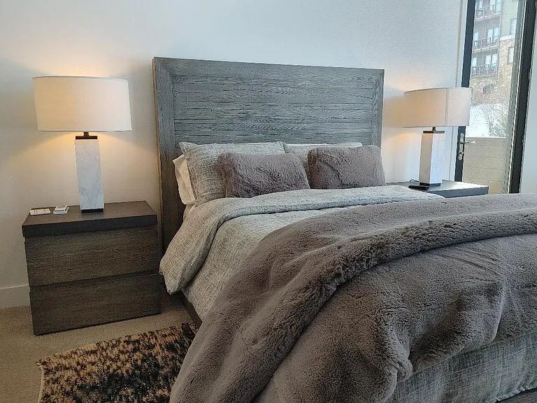 Master bedroom furniture from RH, queen size bed