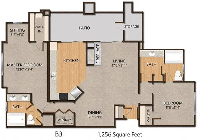 Floor plan B3