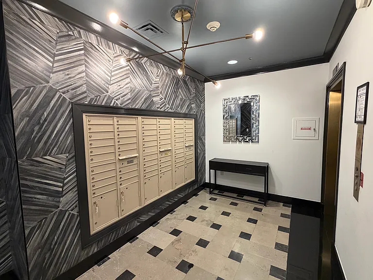 Locked mailroom only for residents of Fort Shelby apartments