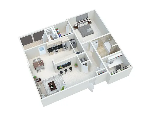 Floor plan 1x1 Upgrade