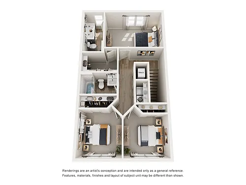 Floor plan Townhome + Attached Garage