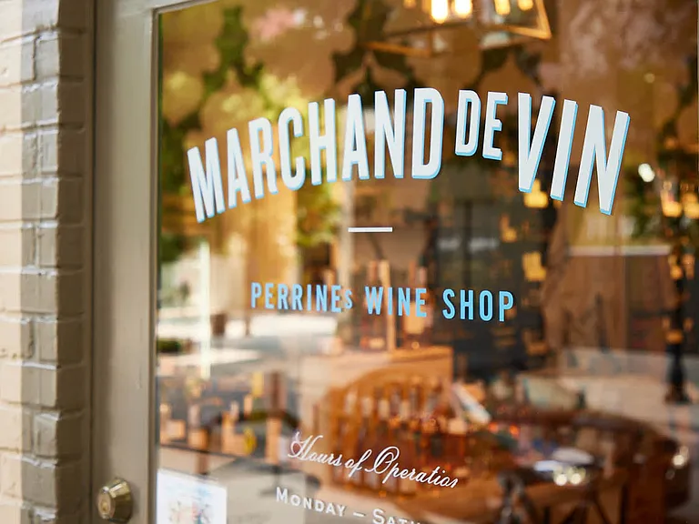 Find the perfect wine for dinner at Perrine's Wine Shop.