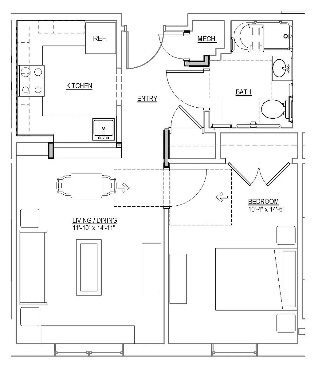 Floor plan One Bedroom