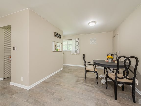 Plenty of space for a table and buffet.