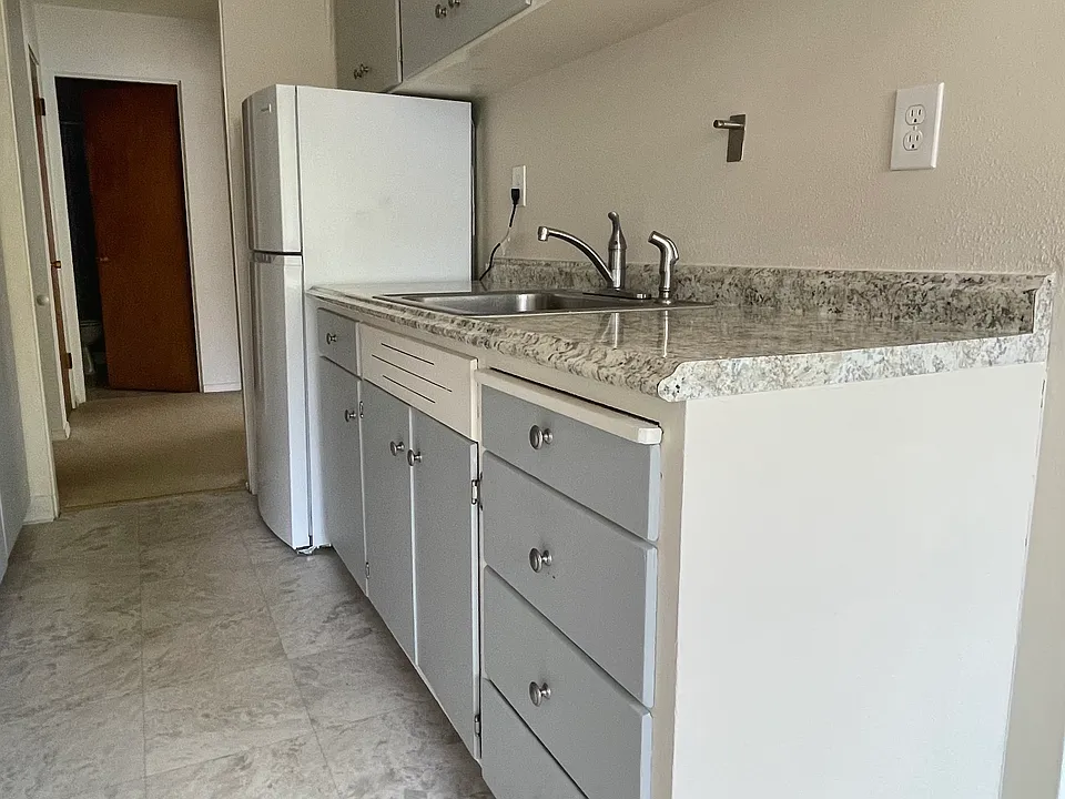 Kitchen looking towards entry way