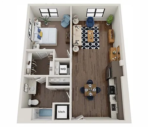 Floor plan 1BR-C Type A