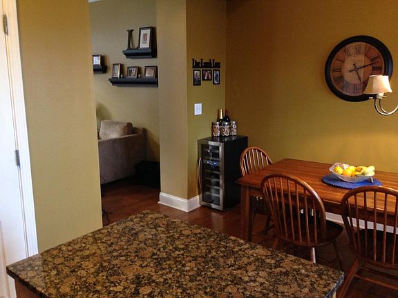Kitchen, informal dining room, looking into the living room