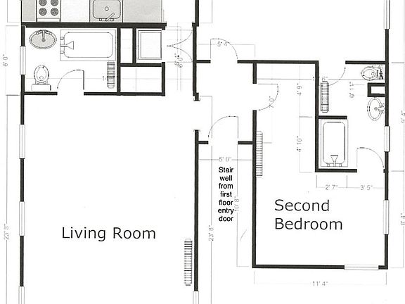 4450 third floor plan. Bedrooms face north at the front of house .