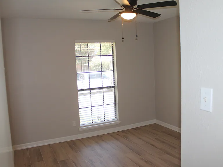 Bedroom #3 with new ceiling fan