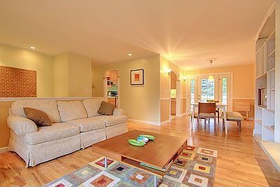 Living room into dining room