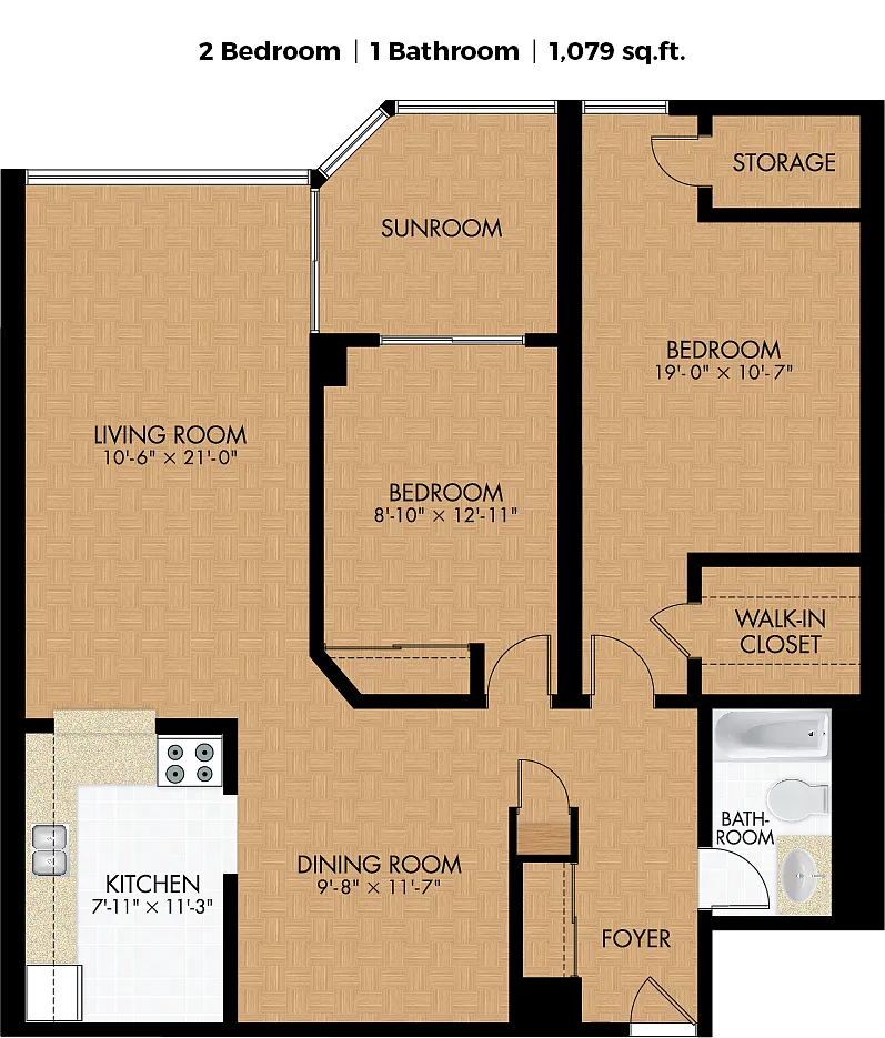 Floor plan 2 Bedroom
