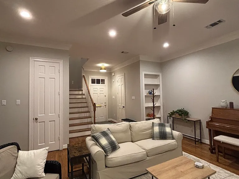 Living room and front entry