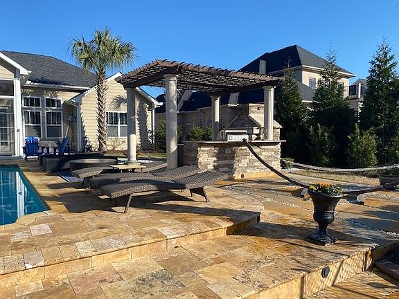 Backyard kitchen and gazebo