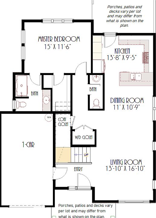The 1709 1-Car Main Floor