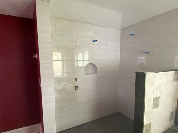 Upstairs primary shower redone